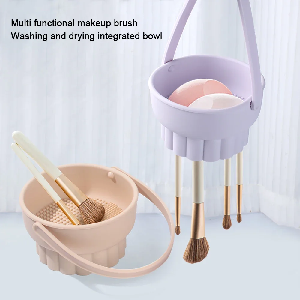 Women Accessories Organizer - 1PC Silicone Washing Bowl Makeup Brush