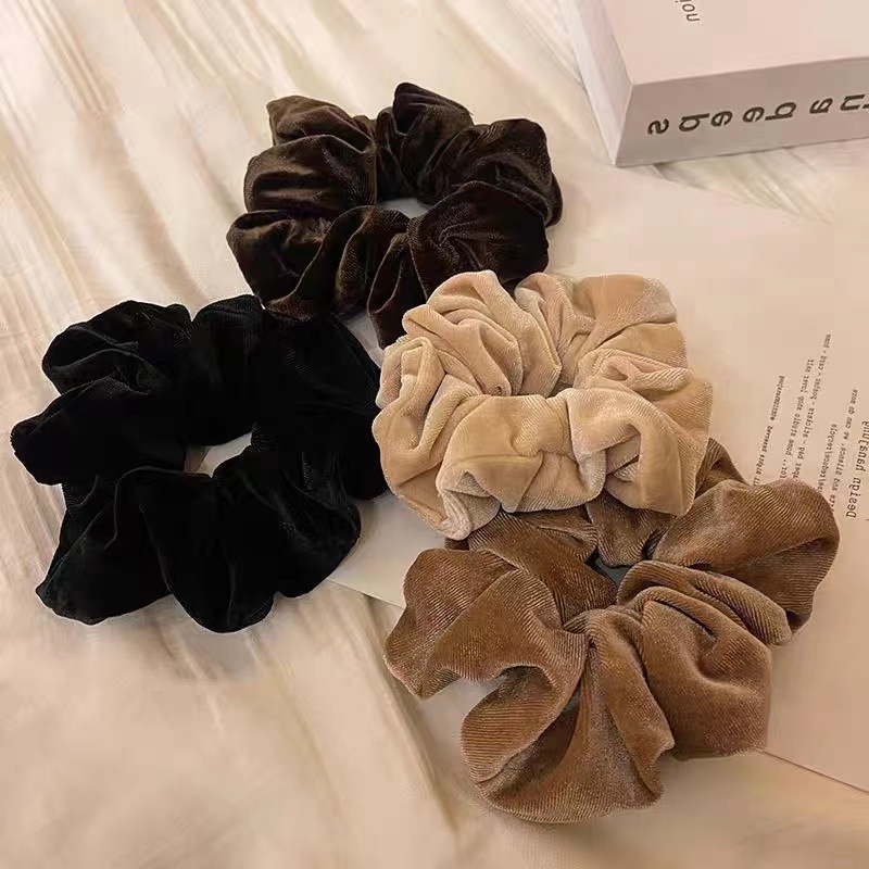 Hair Tie Velvet - KYDZSW Vintage Velvet Big Hair Scrunchies