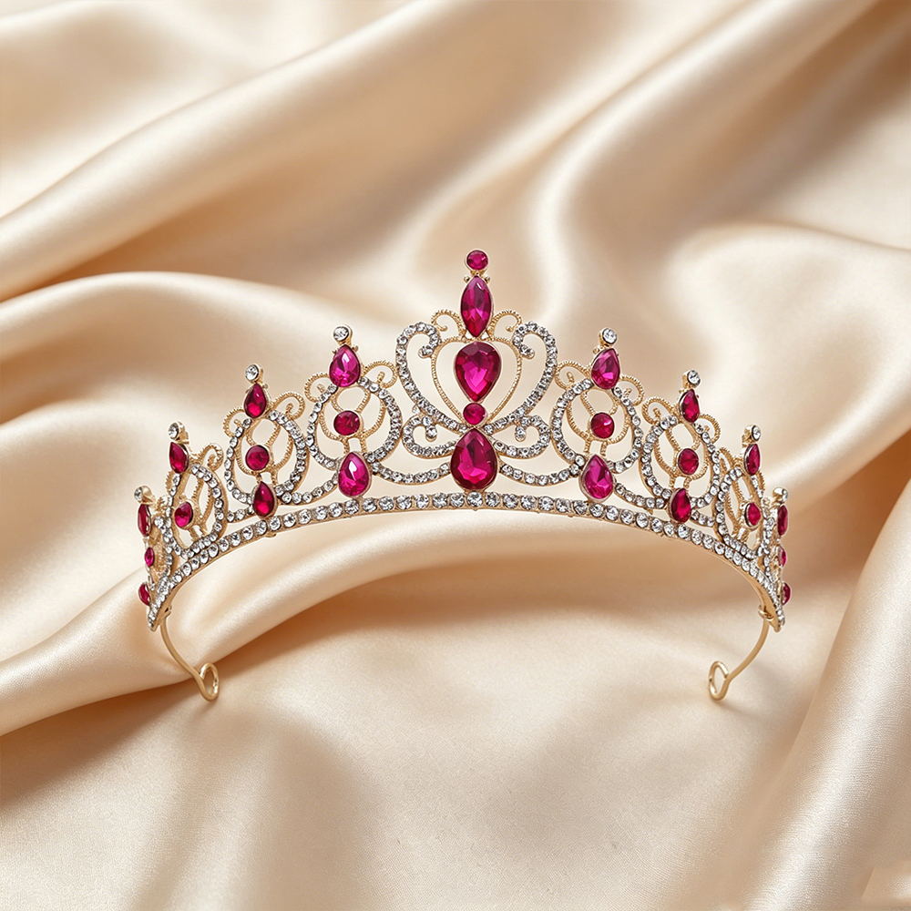 Women Accessories For Wedding - Luxury Vintage Gold Tiara Crown Elegant