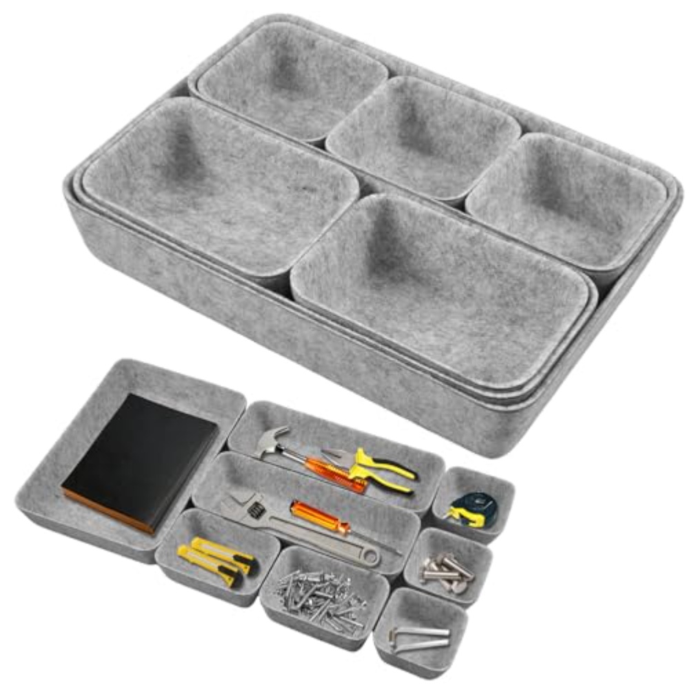 Women Accessories Organizer - 8pcs/set Felt Storage Box Desk Organisers