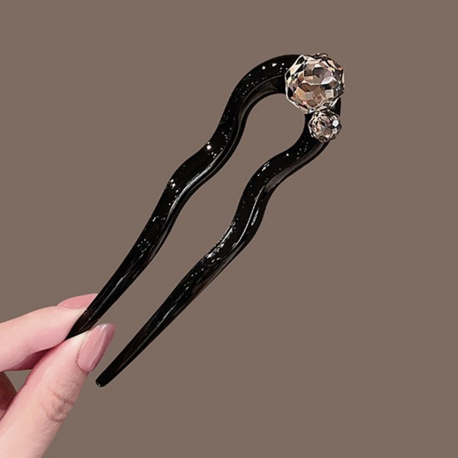 Women Accessories Aesthetic - 1PC Crystal Hair Fork,Black Elegant Hair