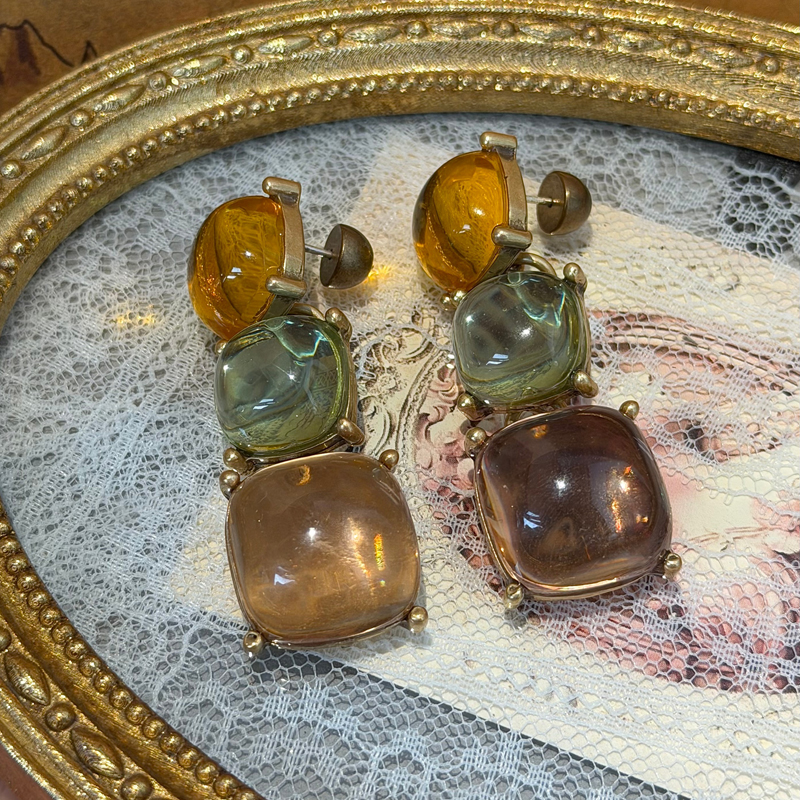 Women'S Accessories Trends 2026 - Vintage Transparent Glass Jelly Bean Drop