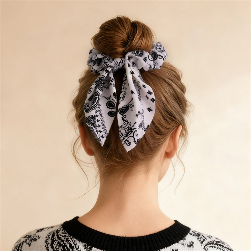2pcs/set Printed Hair Scrunchi - Hair Tie Velvet บทวิจารณ์และราคา