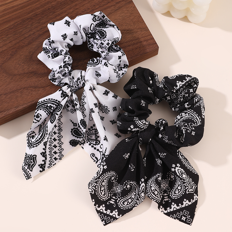 2pcs/set Printed Hair Scrunchi - Hair Tie Velvet บทวิจารณ์และราคา