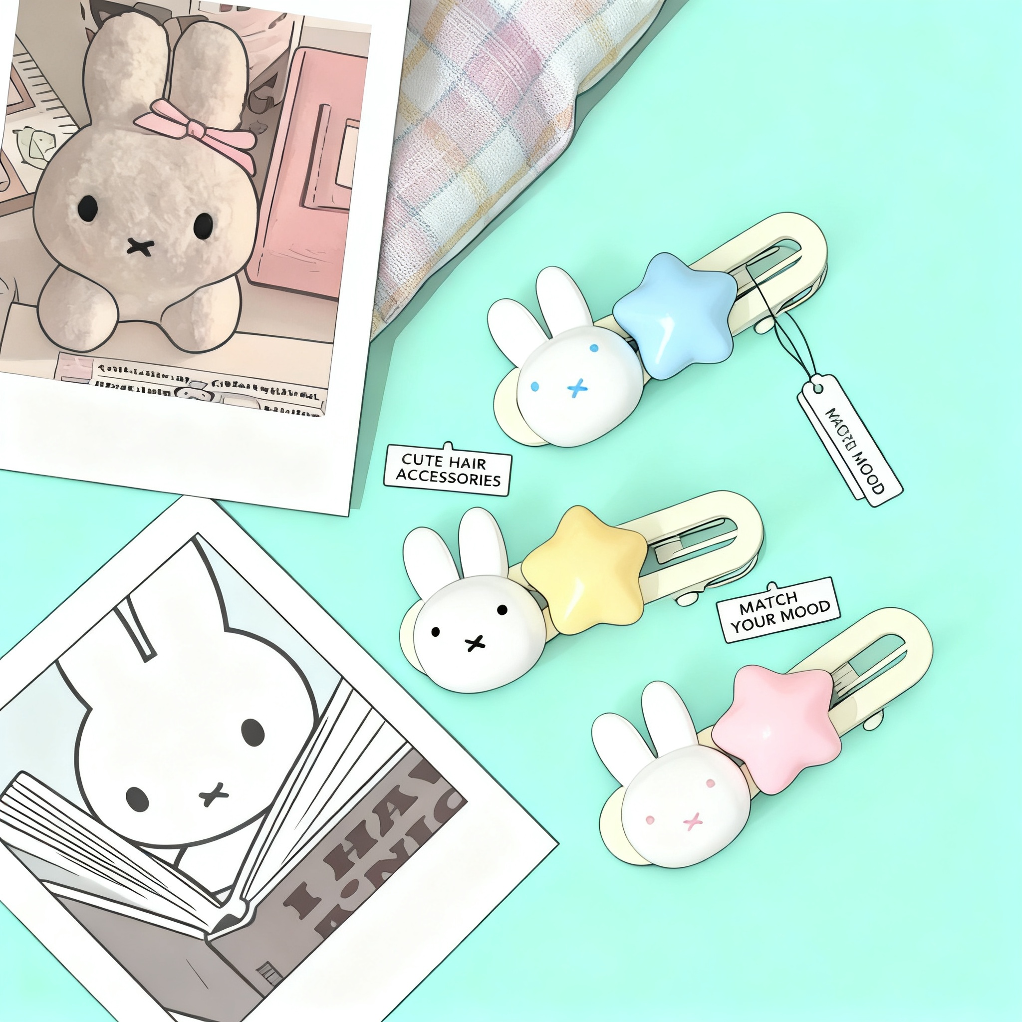 Miffy Star Hair Clip Kawaii Du - Women'S Accessories List บทวิจารณ์และราคา