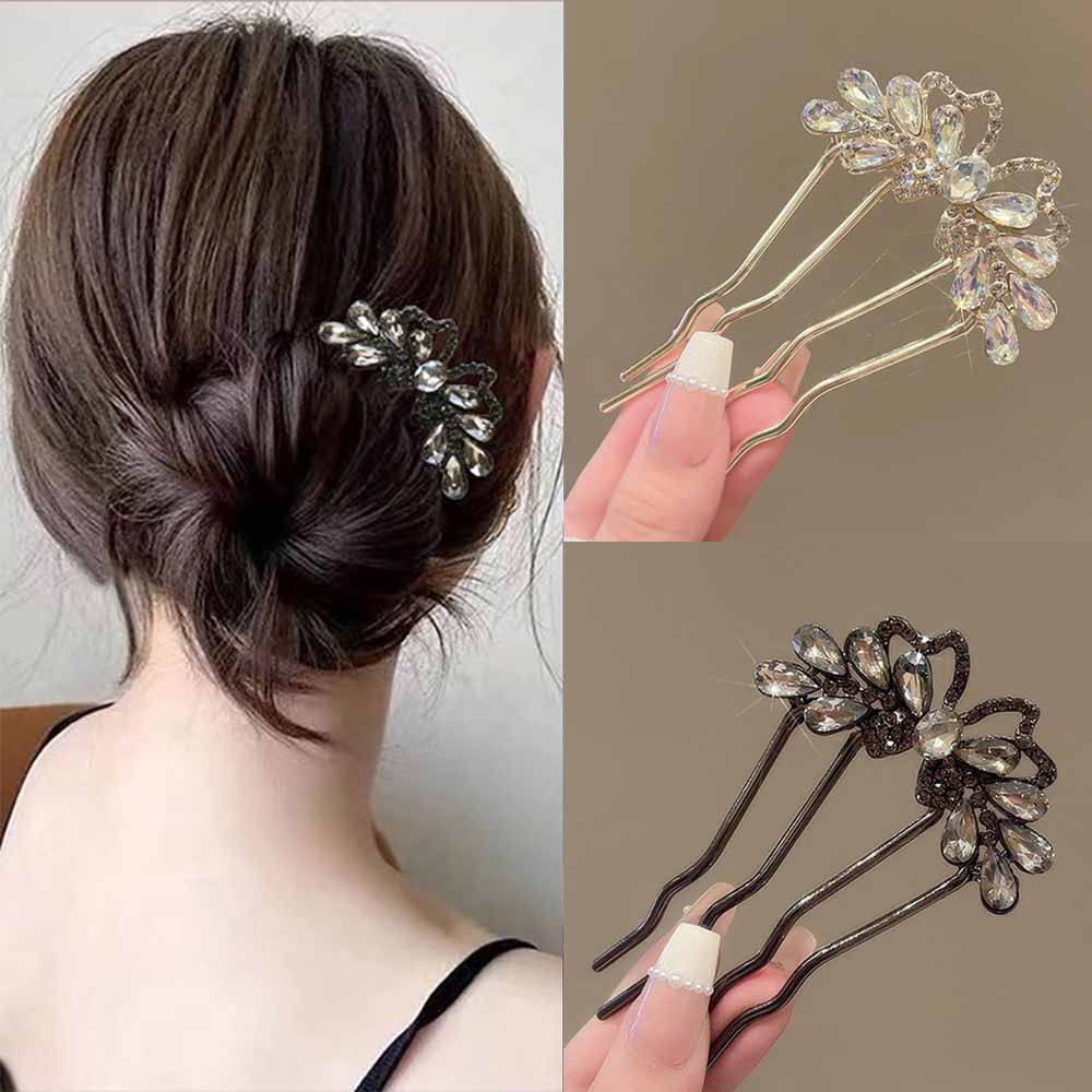 Fashion Rhinestones U-Shaped H - Women Accessories Aesthetic บทวิจารณ์และราคา