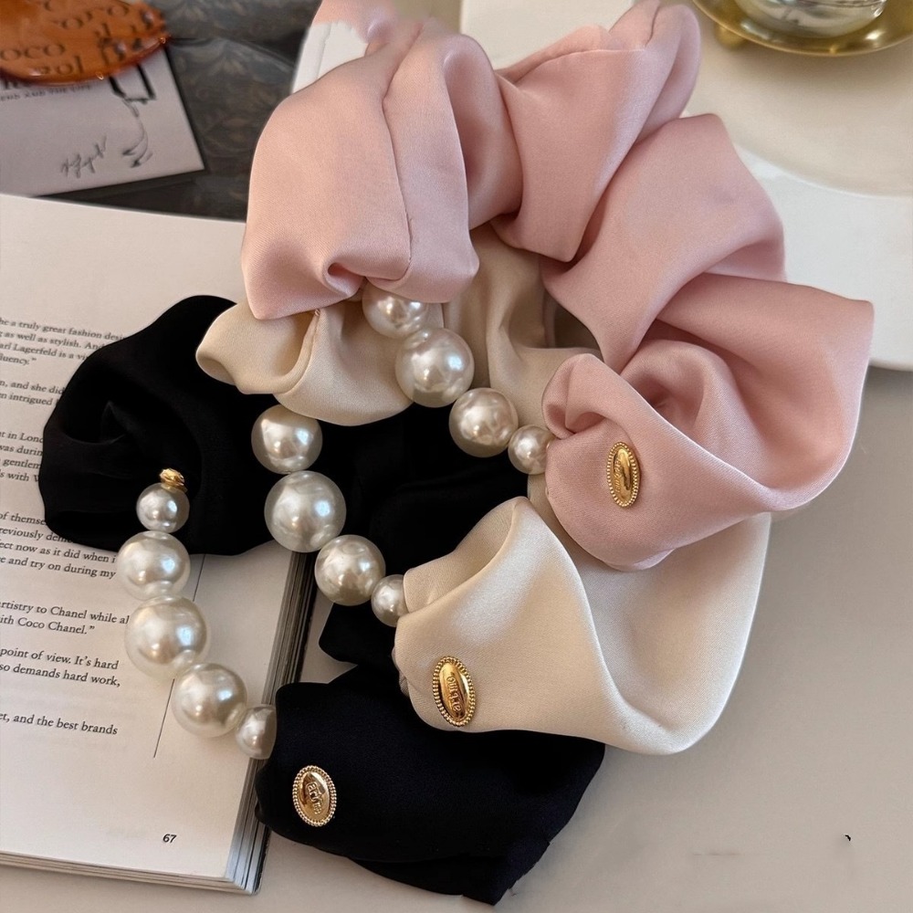Fashion Velvet Pearl Hair Scru - Hair Tie Velvet บทวิจารณ์และราคา