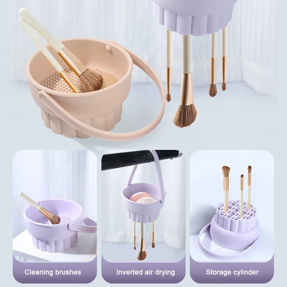 1PC Silicone Washing Bowl Make - Women Accessories Organizer บทวิจารณ์และราคา
