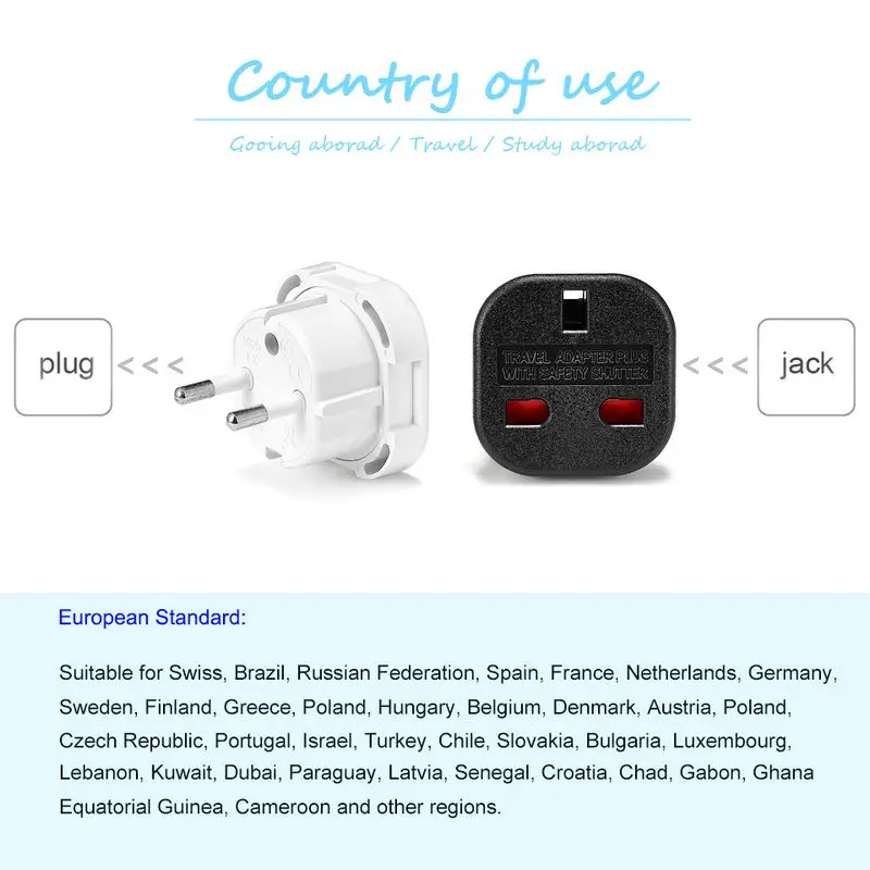 UK To EU Euro Electric Travel  - Women Accessories In Uk บทวิจารณ์และราคา
