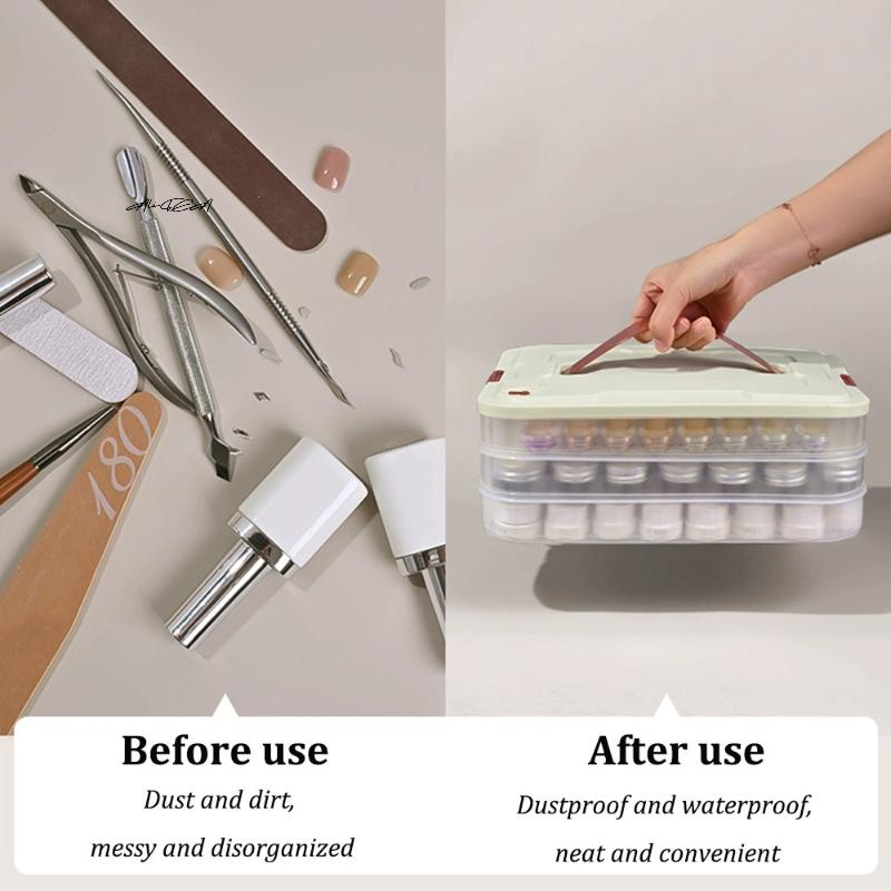 PVC Nail Polish Organizer UV G - Women Accessories Organizer บทวิจารณ์และราคา
