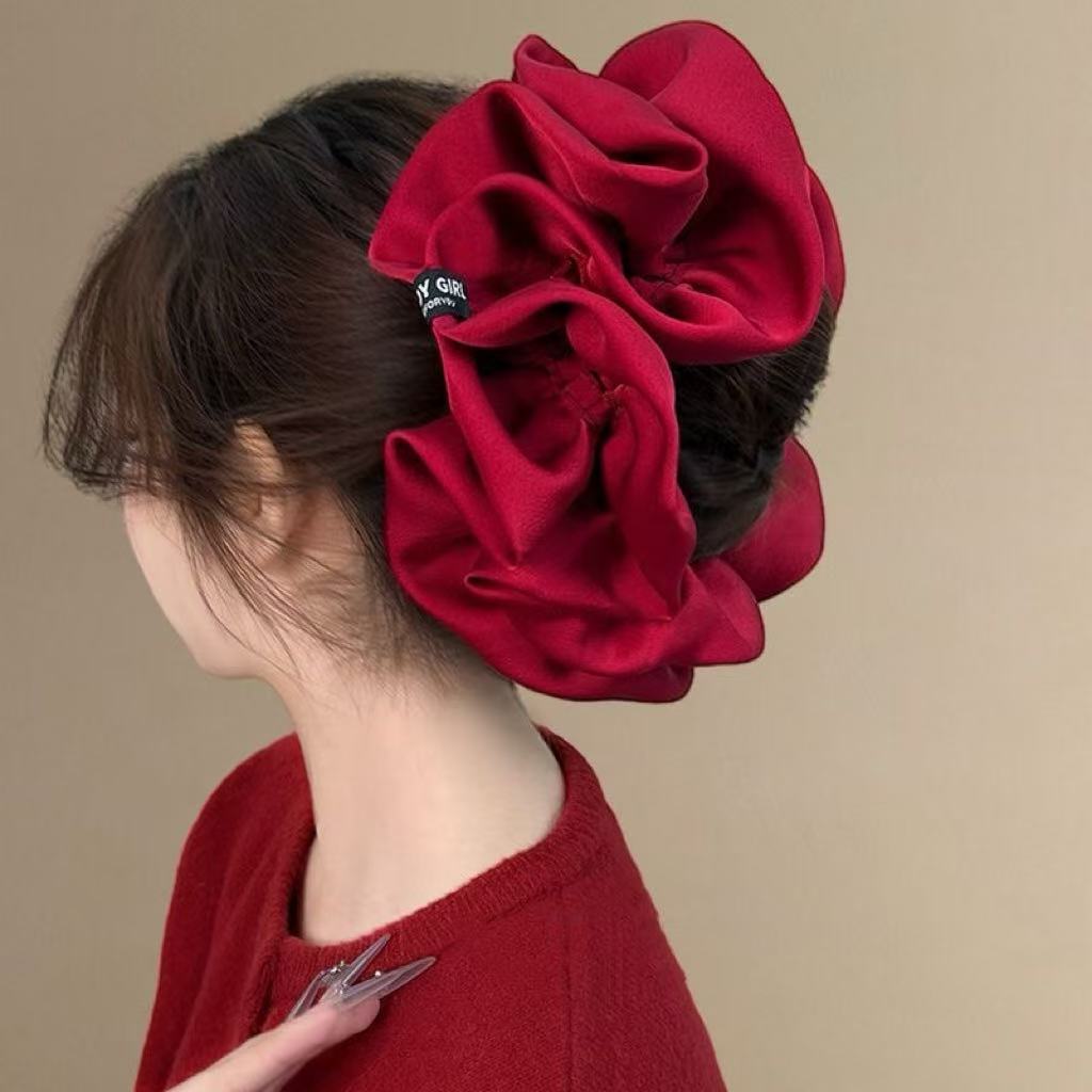 Velvet Oversized Scrunchies -  - Hair Tie Velvet บทวิจารณ์และราคา