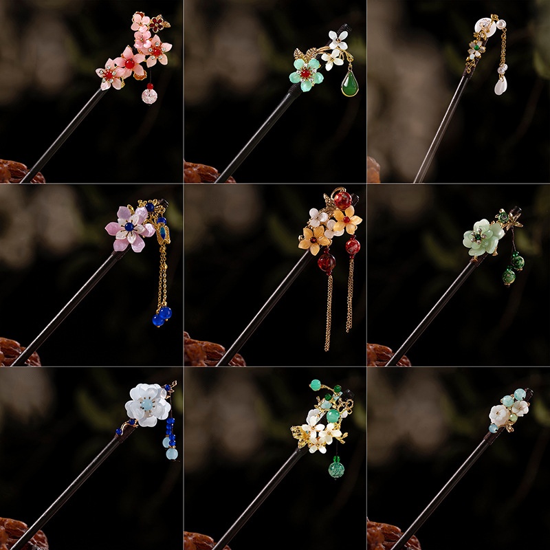 1Pc Wooden Hairpin Headdress f - Women Accessories Aesthetic บทวิจารณ์และราคา