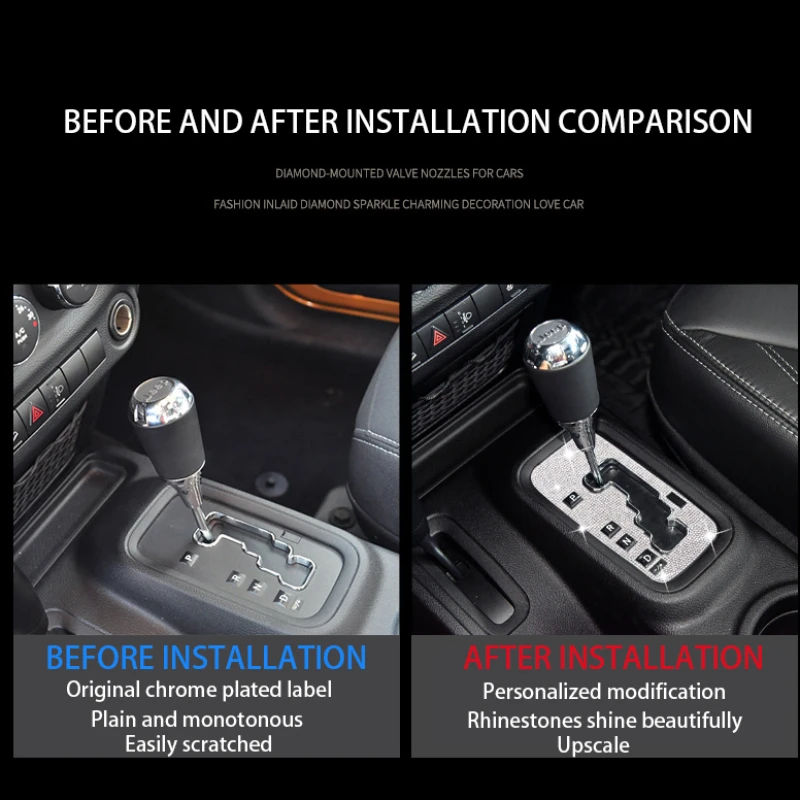 Bling Crystal Car Gear Shift B - Women'S Jeep Accessories บทวิจารณ์และราคา
