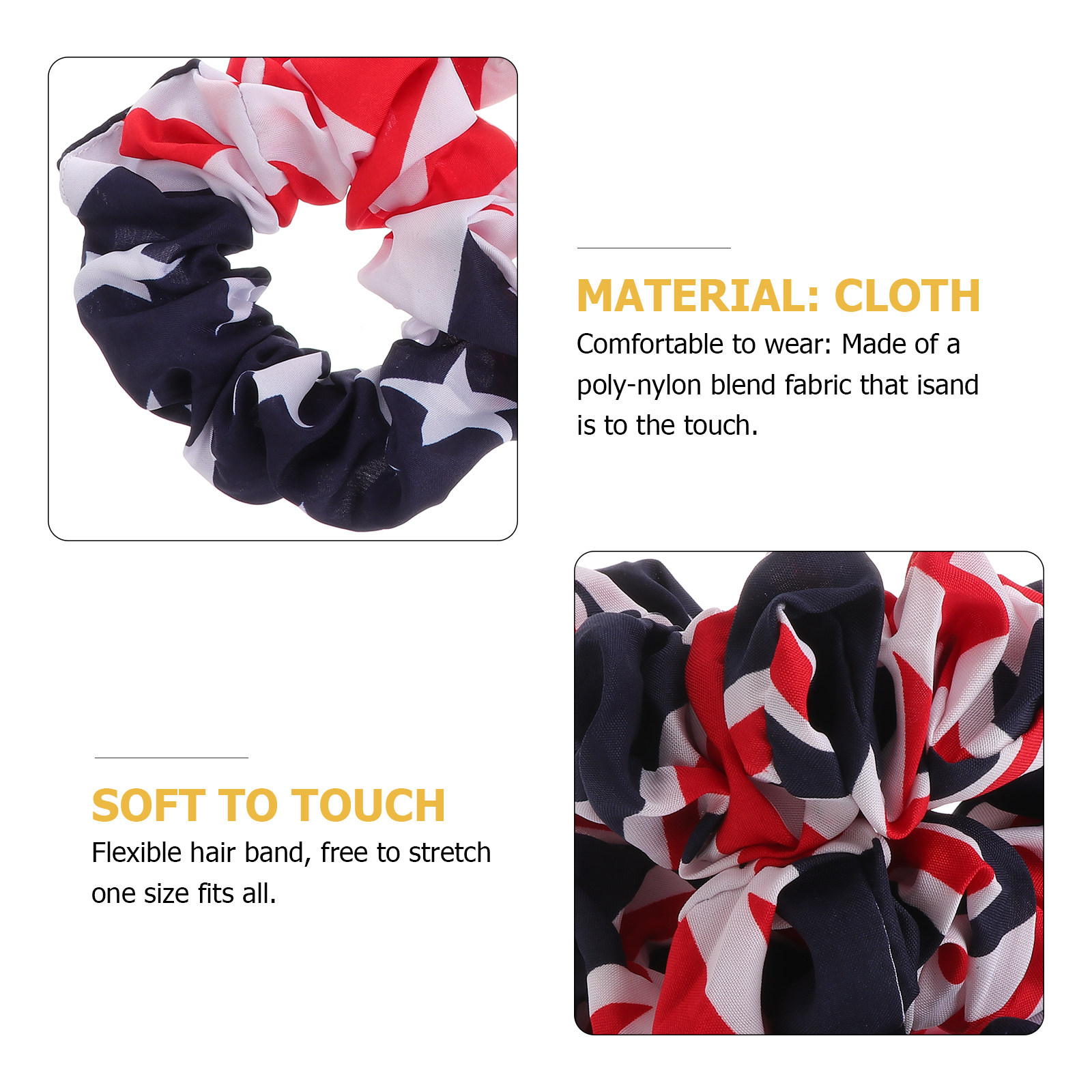 3Pcs Patriotic Flag Hair Bands - Women Accessories In Uk บทวิจารณ์และราคา