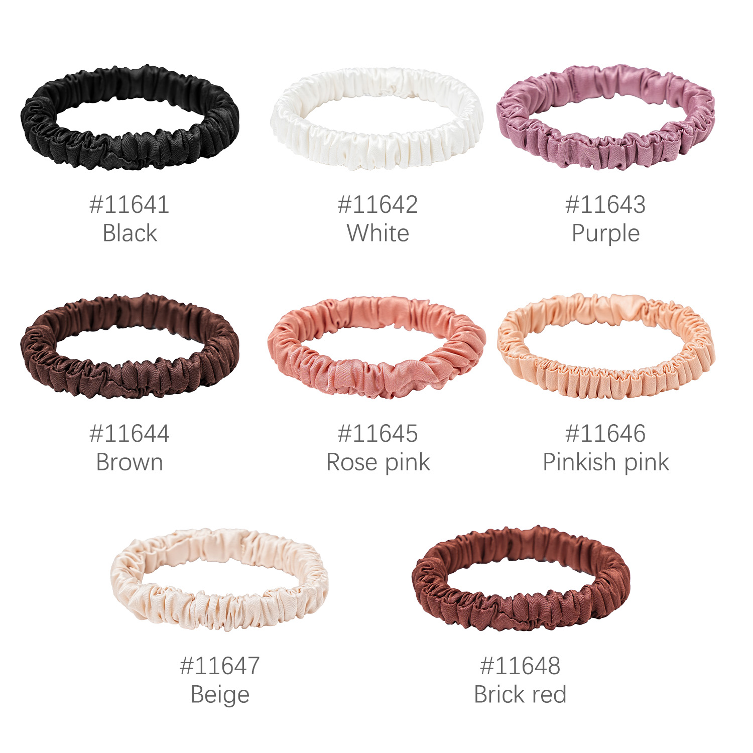 8PCS/Set 100% Pure Mulberry Si - Hair Tie Velvet บทวิจารณ์และราคา