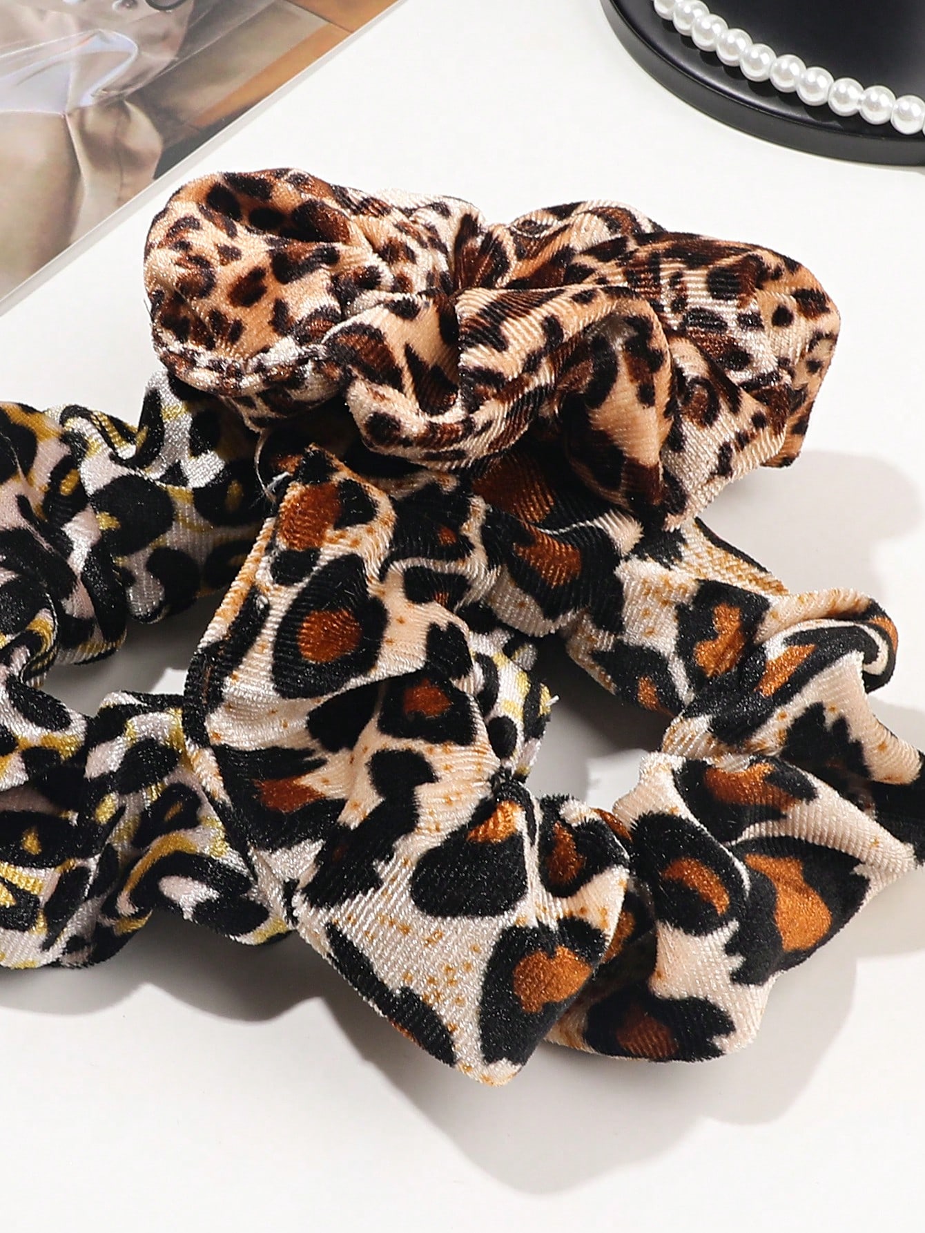 3/6/12PCS Leopard Velvet and S - Hair Tie Velvet บทวิจารณ์และราคา