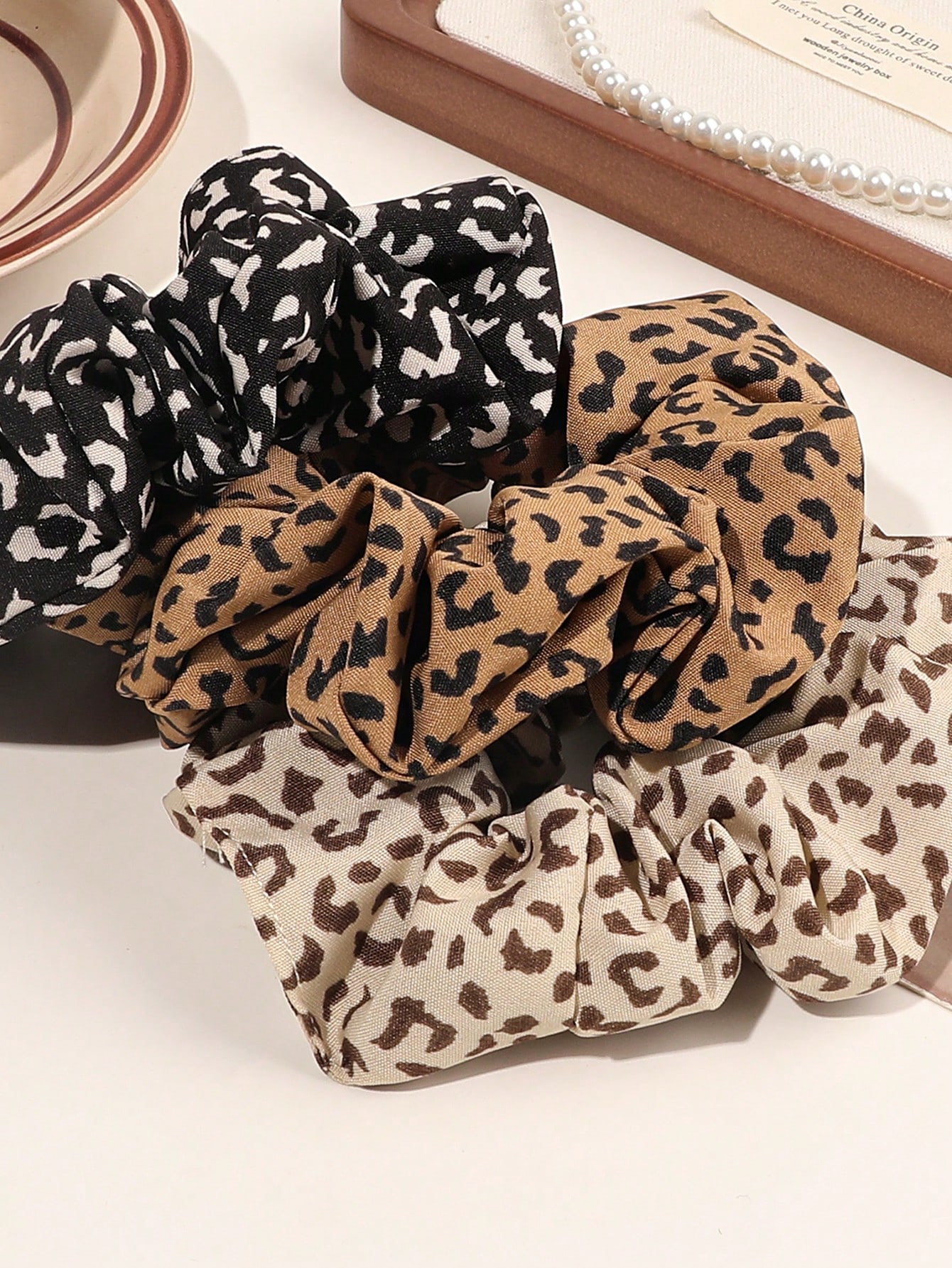 3/6/12PCS Leopard Velvet and S - Hair Tie Velvet บทวิจารณ์และราคา