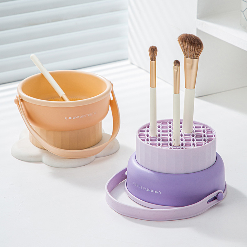 Makeup Brush Cleaning Bucket W - Women Accessories Organizer บทวิจารณ์และราคา