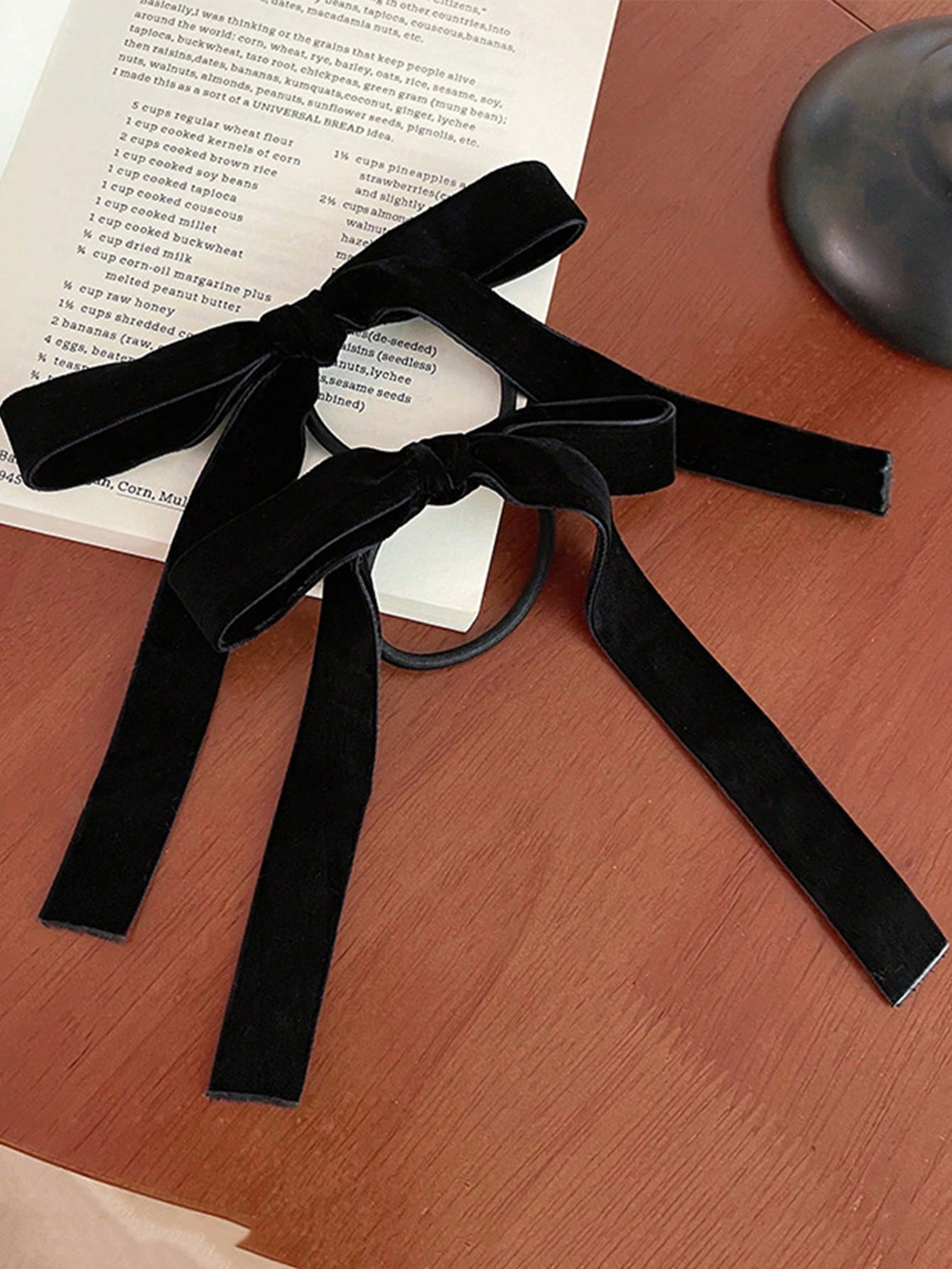 2/8pcs Fashion Black Velvet Bo - Hair Tie Velvet บทวิจารณ์และราคา