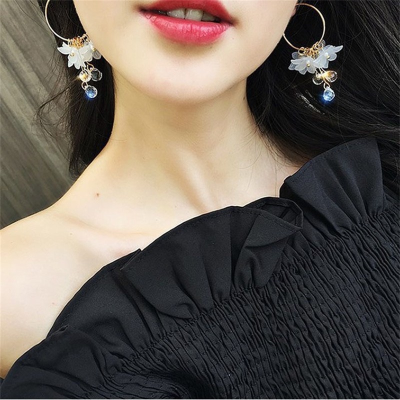 Korean Fashion Zircon White Fl - Women'S Accessories Trends 2026 บทวิจารณ์และราคา