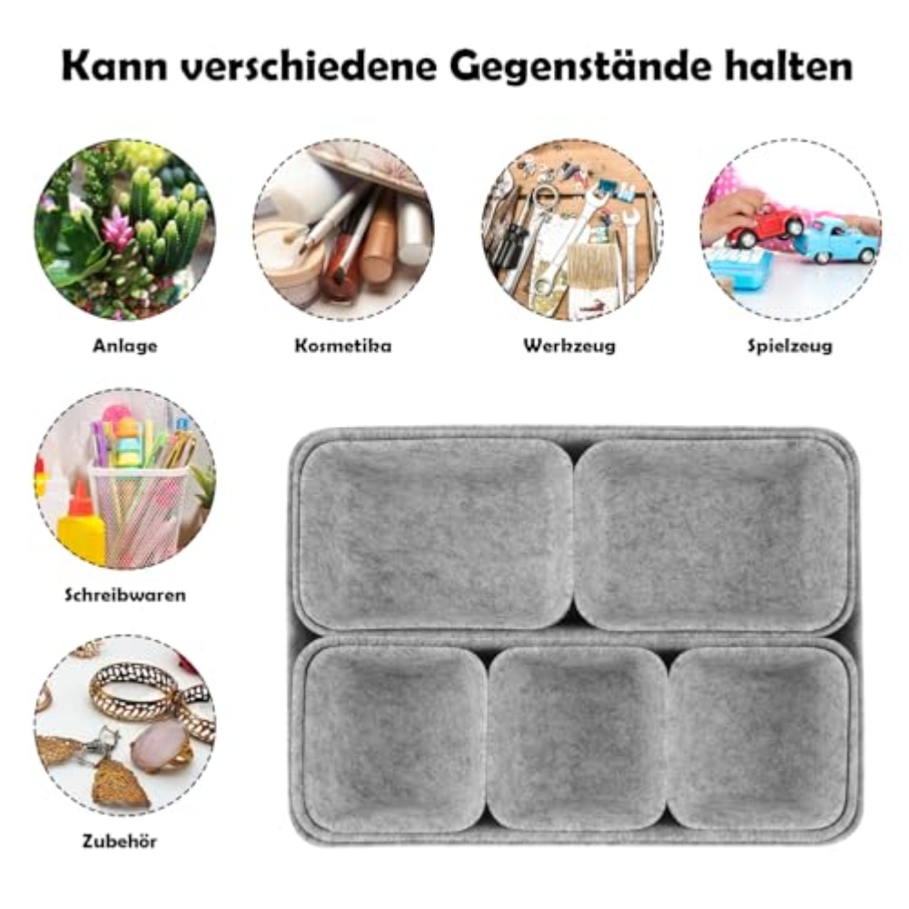8pcs/set Felt Storage Box Desk - Women Accessories Organizer บทวิจารณ์และราคา