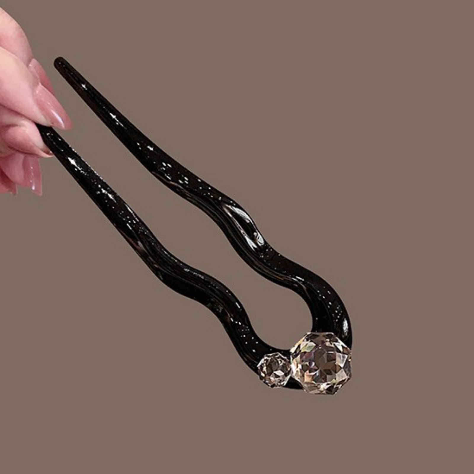 1PC Crystal Hair Fork,Black El - Women Accessories Aesthetic บทวิจารณ์และราคา