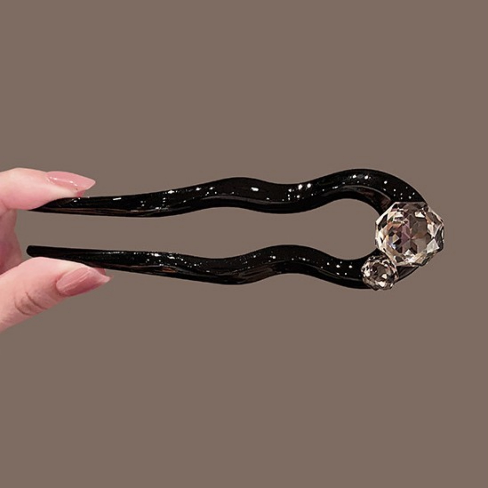 1PC Crystal Hair Fork,Black El - Women Accessories Aesthetic บทวิจารณ์และราคา