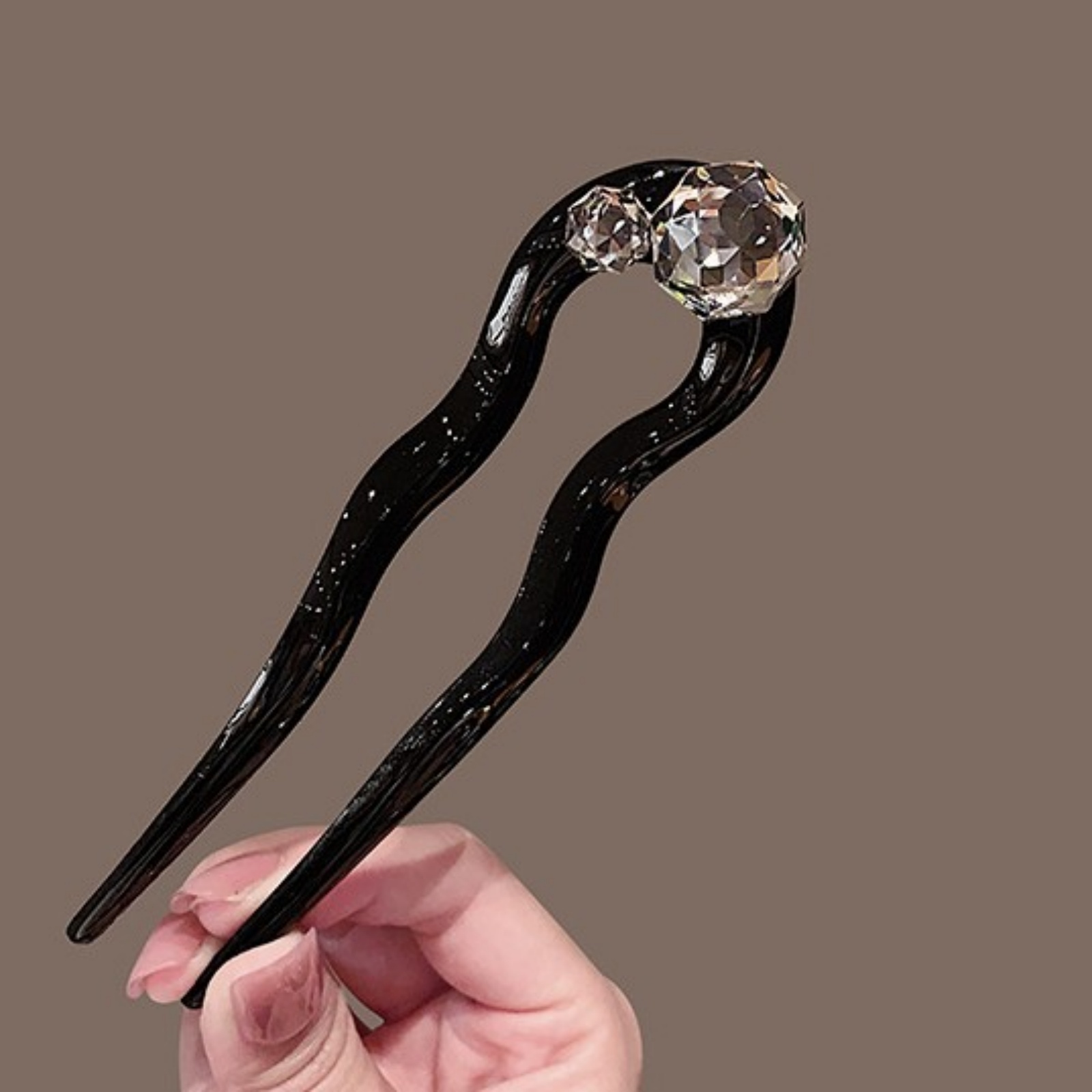 1PC Crystal Hair Fork,Black El - Women Accessories Aesthetic บทวิจารณ์และราคา