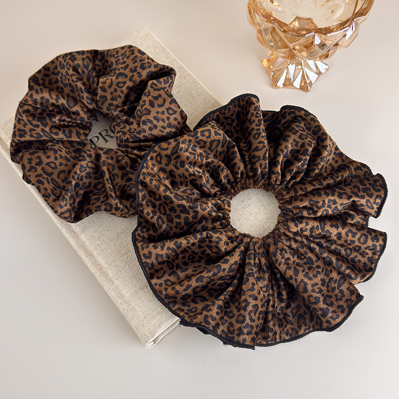 Velvet Leopard Print Double-La - Hair Tie Velvet บทวิจารณ์และราคา
