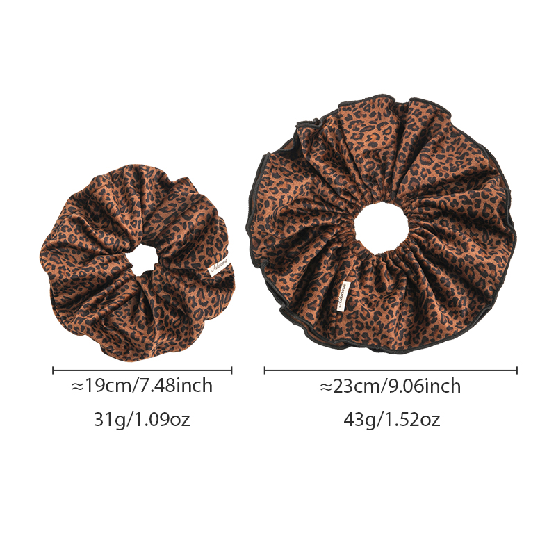 Velvet Leopard Print Double-La - Hair Tie Velvet บทวิจารณ์และราคา