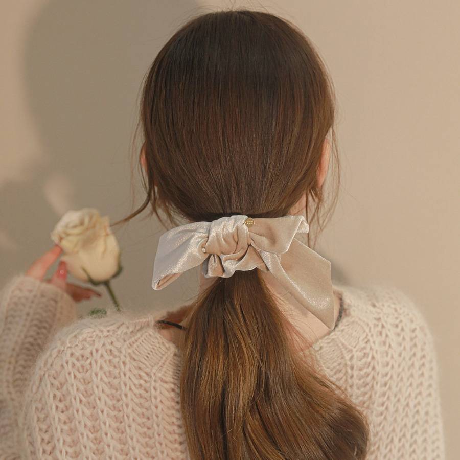 1pc New Elegant Velvet Bow Hai - Hair Tie Velvet บทวิจารณ์และราคา