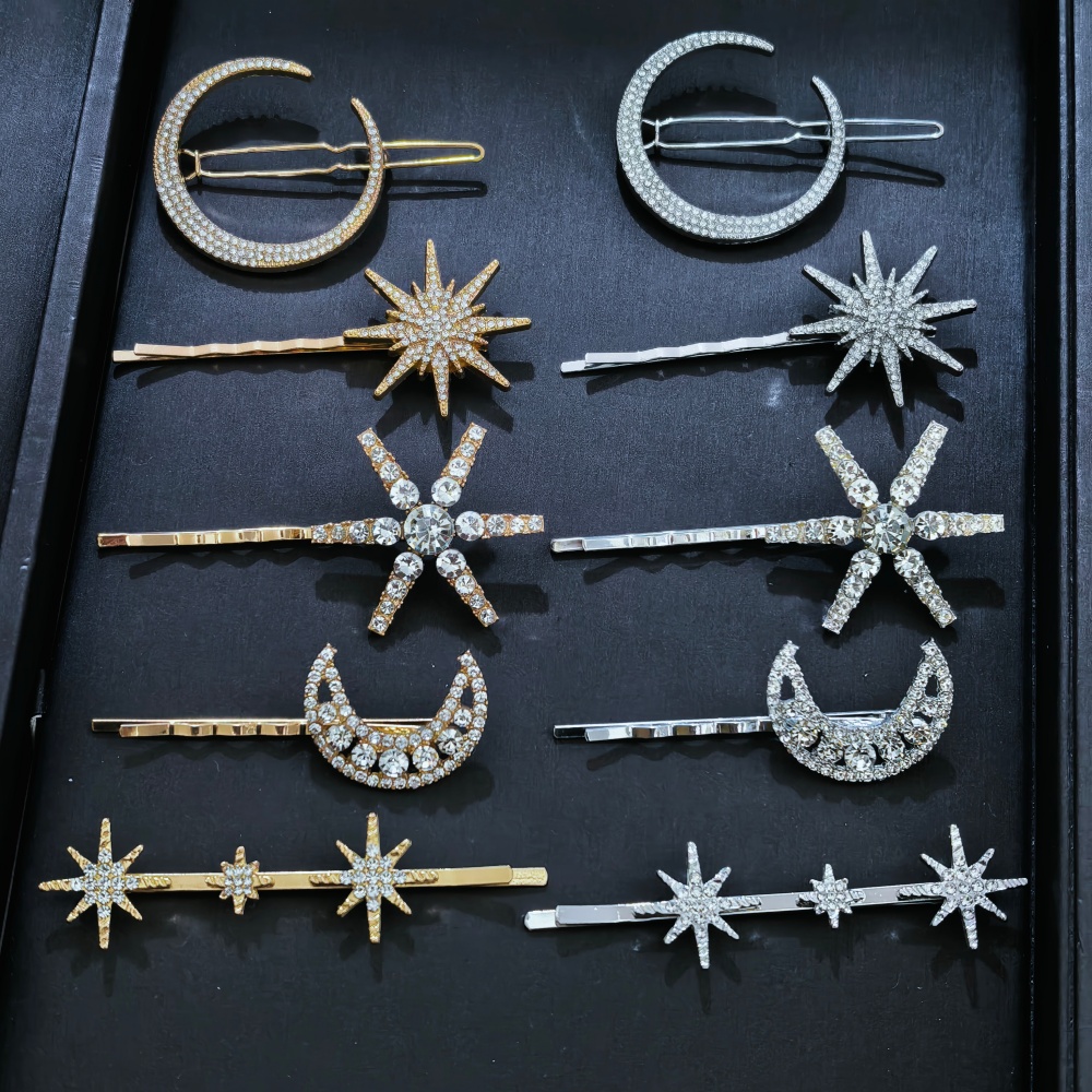 3/4 pcs set Crystal Star Hairp - Women Accessories Aesthetic บทวิจารณ์และราคา