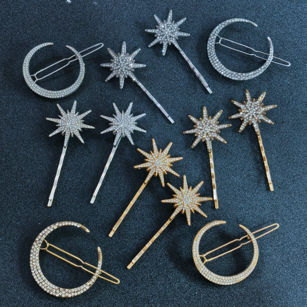 3/4 pcs set Crystal Star Hairp - Women Accessories Aesthetic บทวิจารณ์และราคา