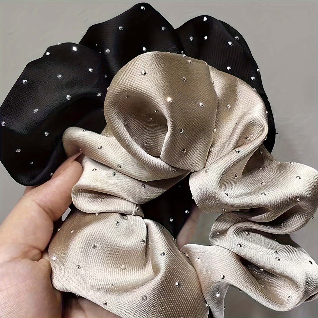 1/3PCS Satin Scrunchies With R - Hair Tie Velvet บทวิจารณ์และราคา