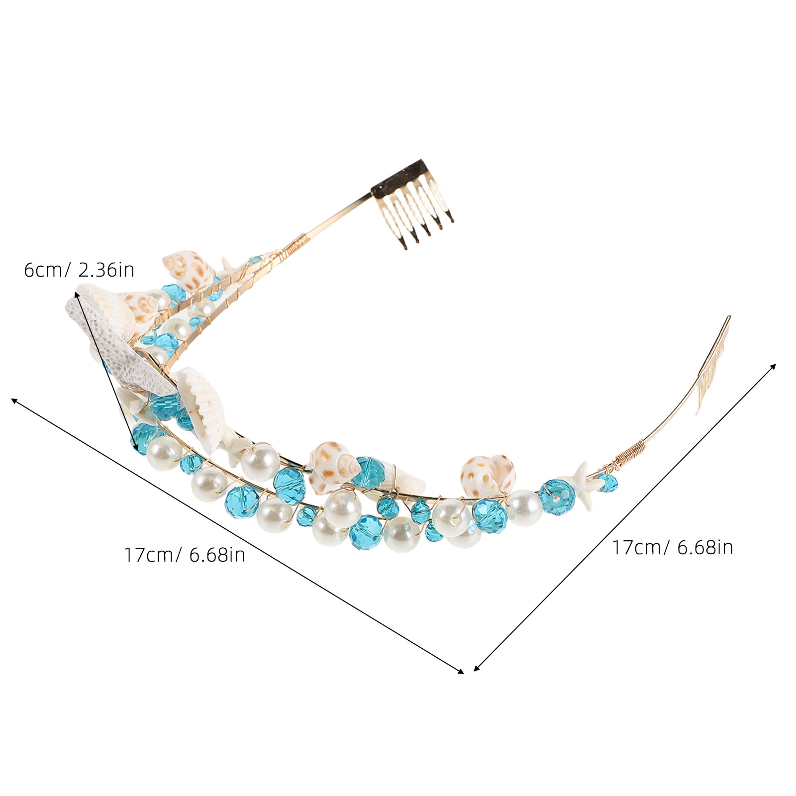 Seashell Crown Bridal Headband - Women Accessories For Wedding บทวิจารณ์และราคา