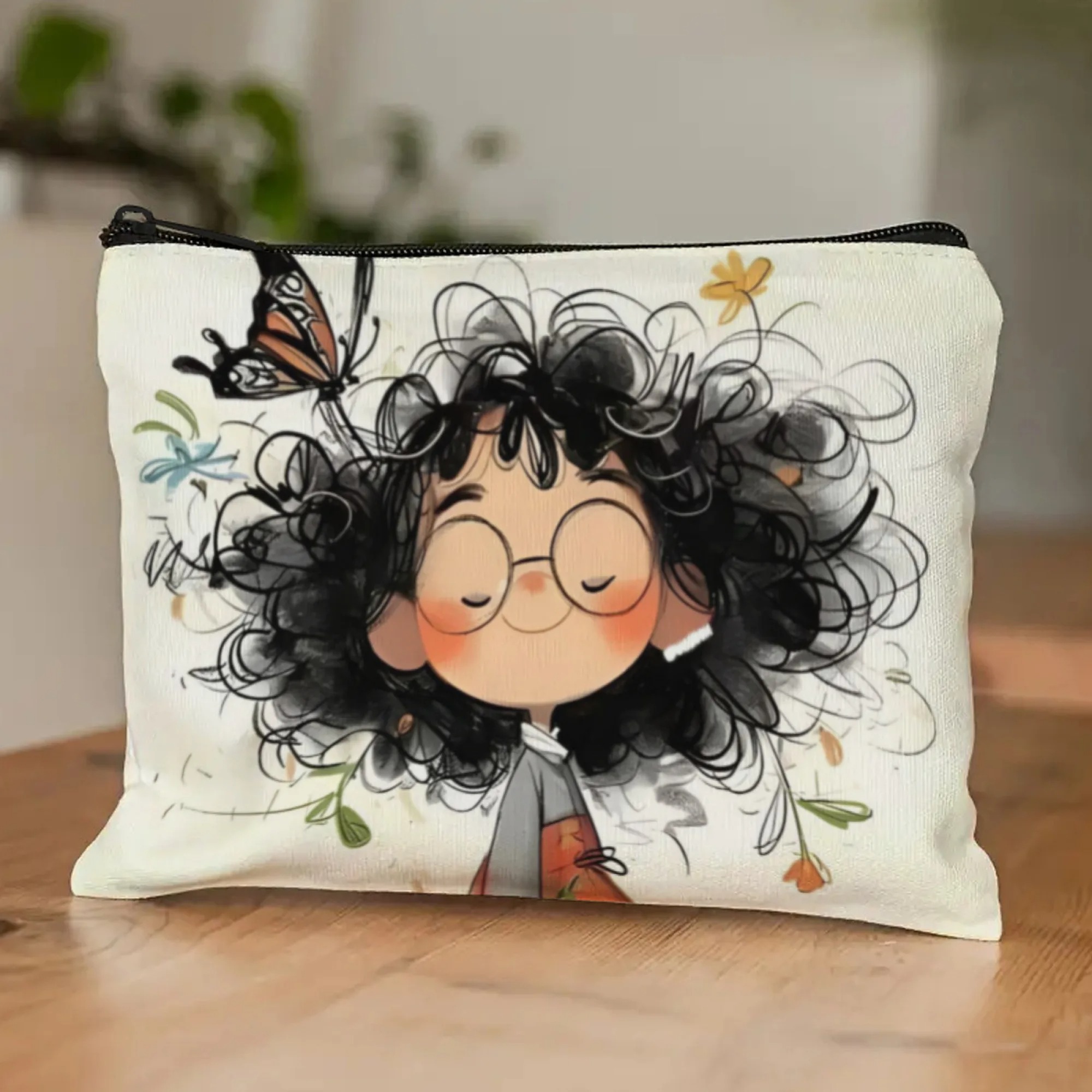 Cartoon Girl Makeup Bag Zipper - Women Accessories Organizer บทวิจารณ์และราคา