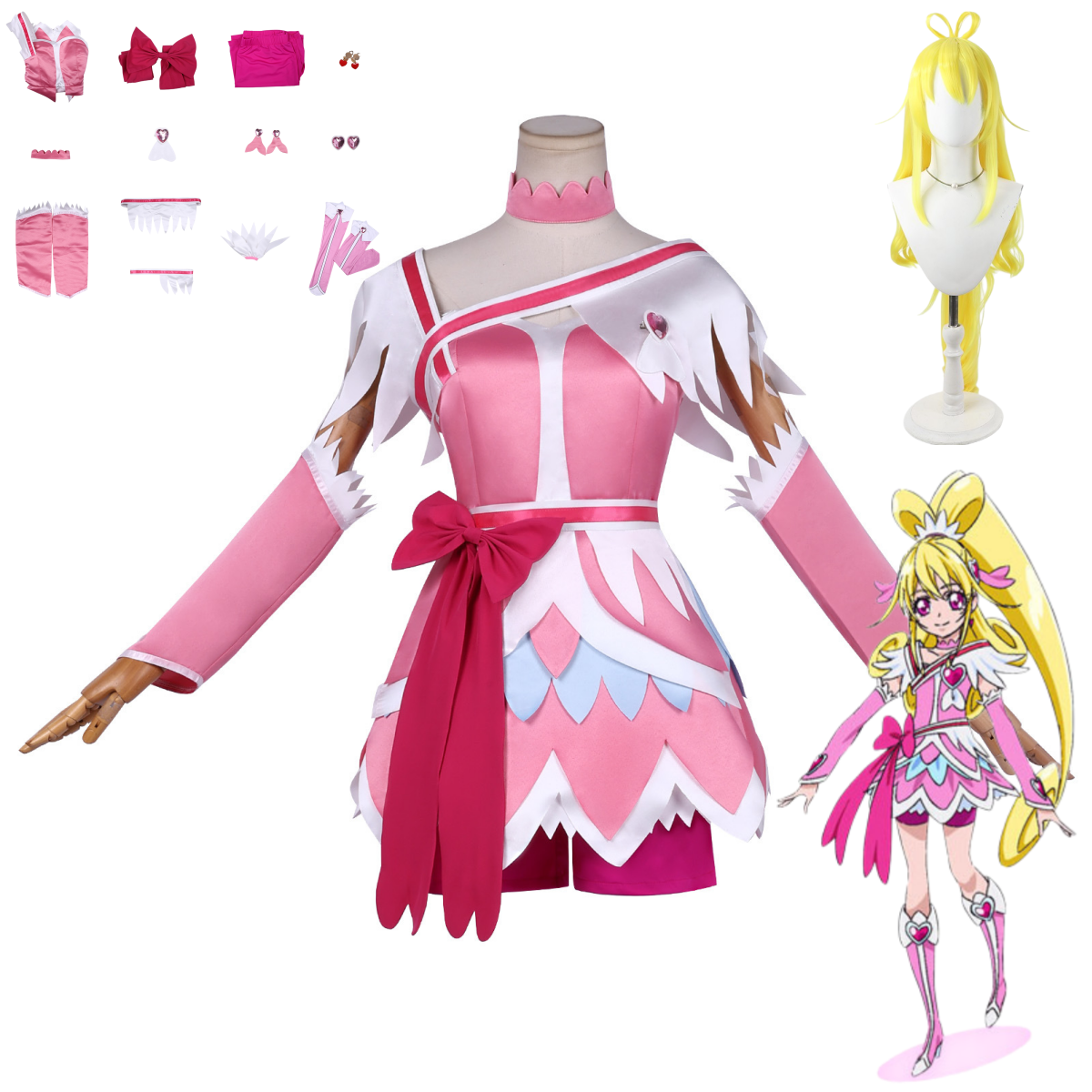 Anime Doki Doki! PreCure Cure  - Women Accessories Aesthetic บทวิจารณ์และราคา