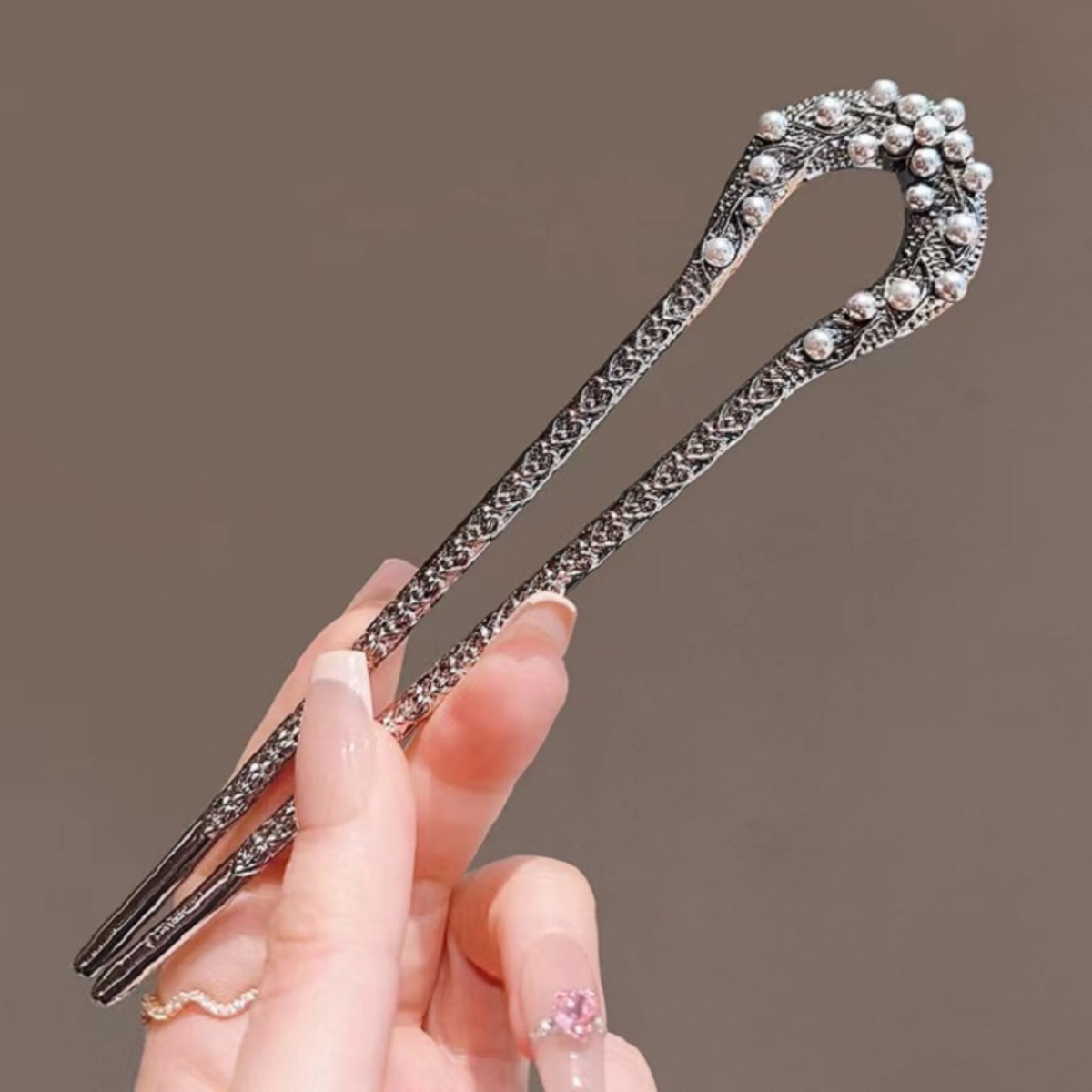 New Pearl U Shaped Hairpin For - Women Accessories Aesthetic บทวิจารณ์และราคา