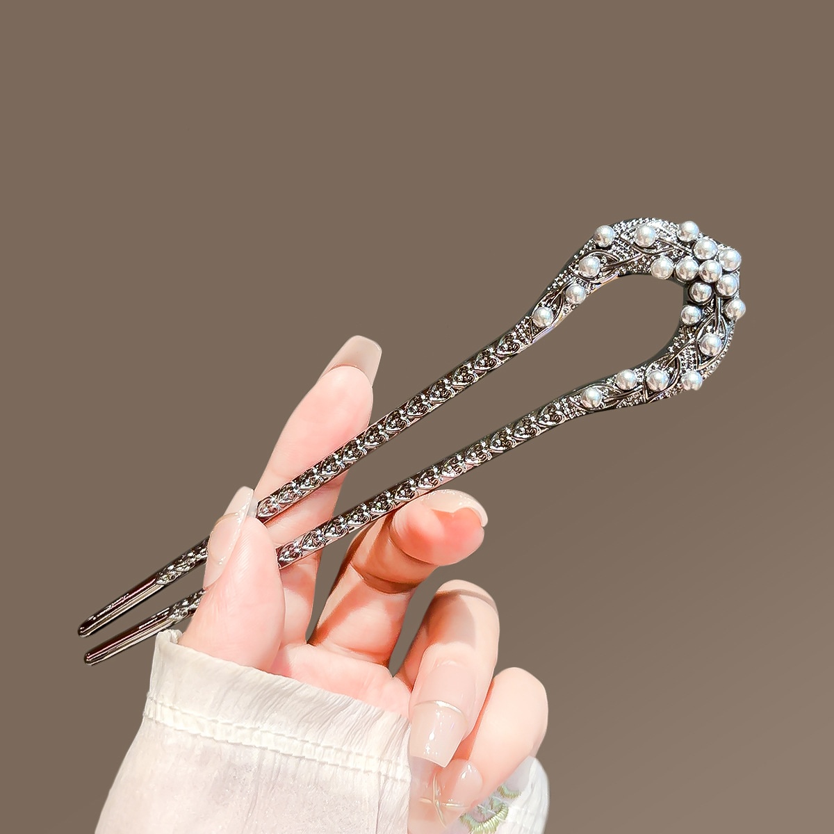 New Pearl U Shaped Hairpin For - Women Accessories Aesthetic บทวิจารณ์และราคา