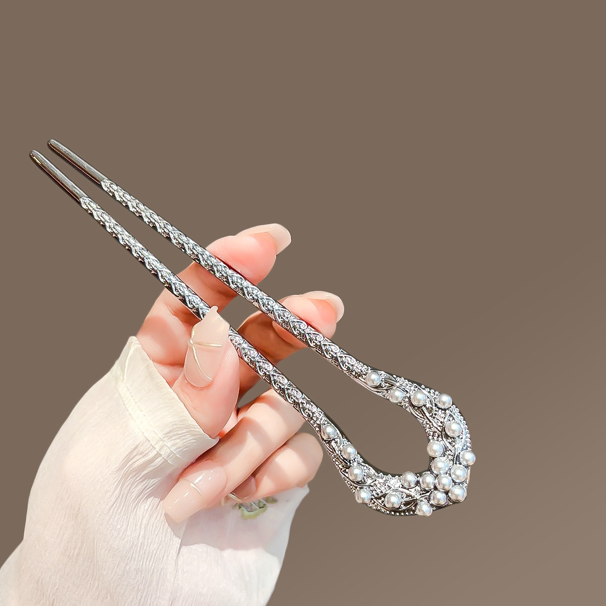 New Pearl U Shaped Hairpin For - Women Accessories Aesthetic บทวิจารณ์และราคา