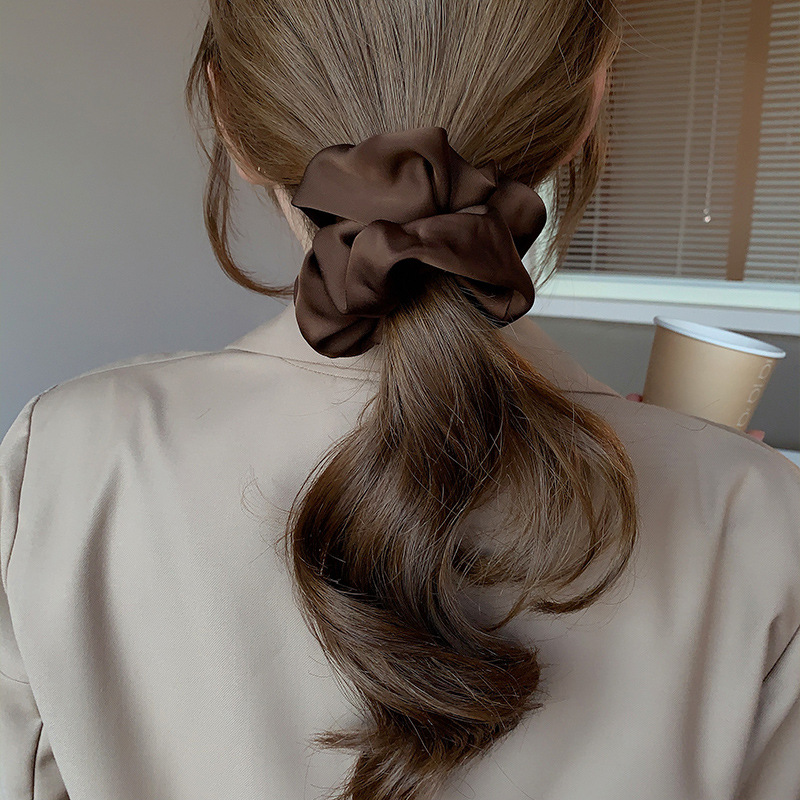 Korean Woman Big Elegant Silk  - Hair Tie Velvet บทวิจารณ์และราคา