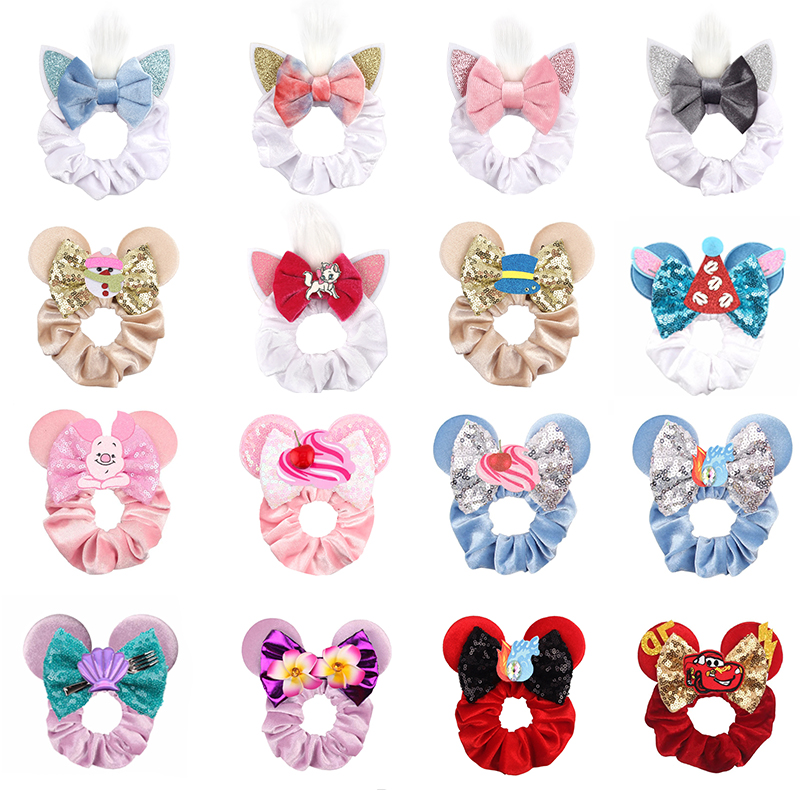 New Mouse Ears Velvet Scrunchi - Hair Tie Velvet บทวิจารณ์และราคา