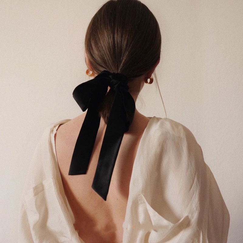 French lazy ribbon velvet hair - Hair Tie Velvet บทวิจารณ์และราคา