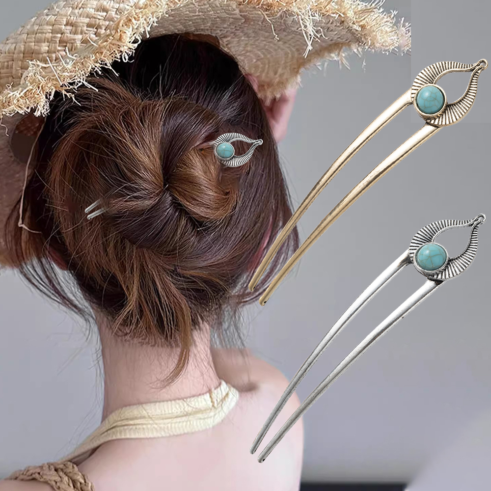 Egypt Turquoise U Shape Hair F - Women Accessories Aesthetic บทวิจารณ์และราคา