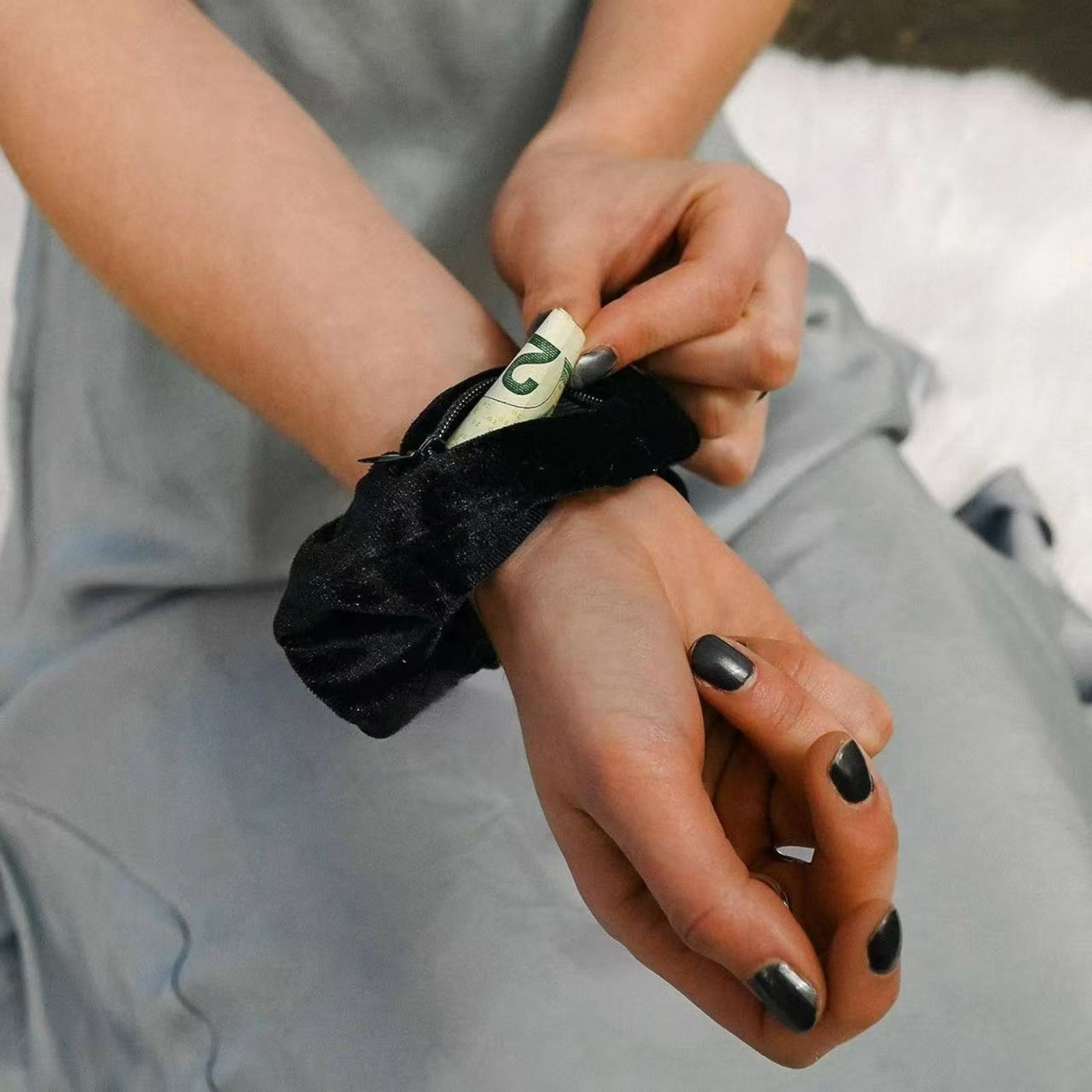 1PC Women's Glitter Velvet Scr - Hair Tie Velvet บทวิจารณ์และราคา