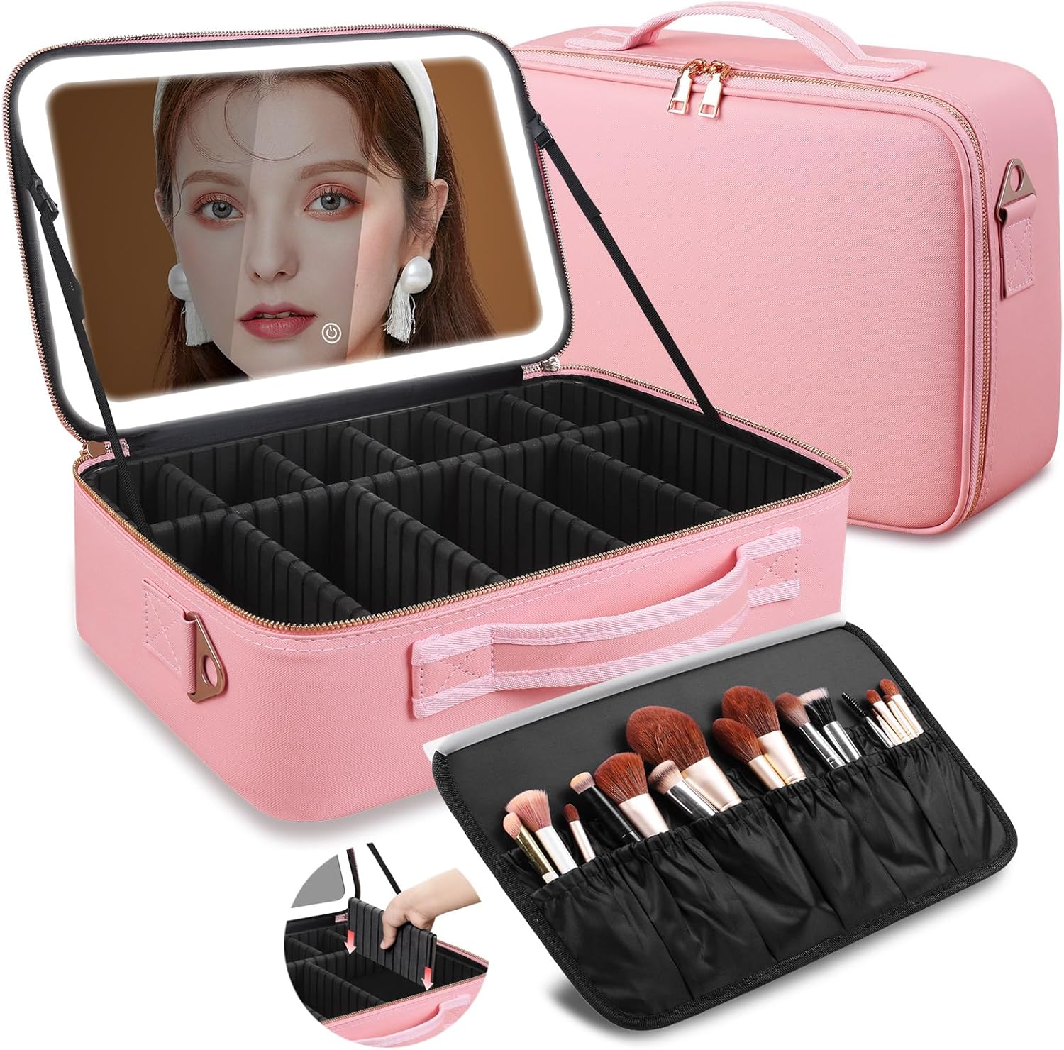 Large Capacity Makeup Bag 15'' - Women Accessories Organizer บทวิจารณ์และราคา