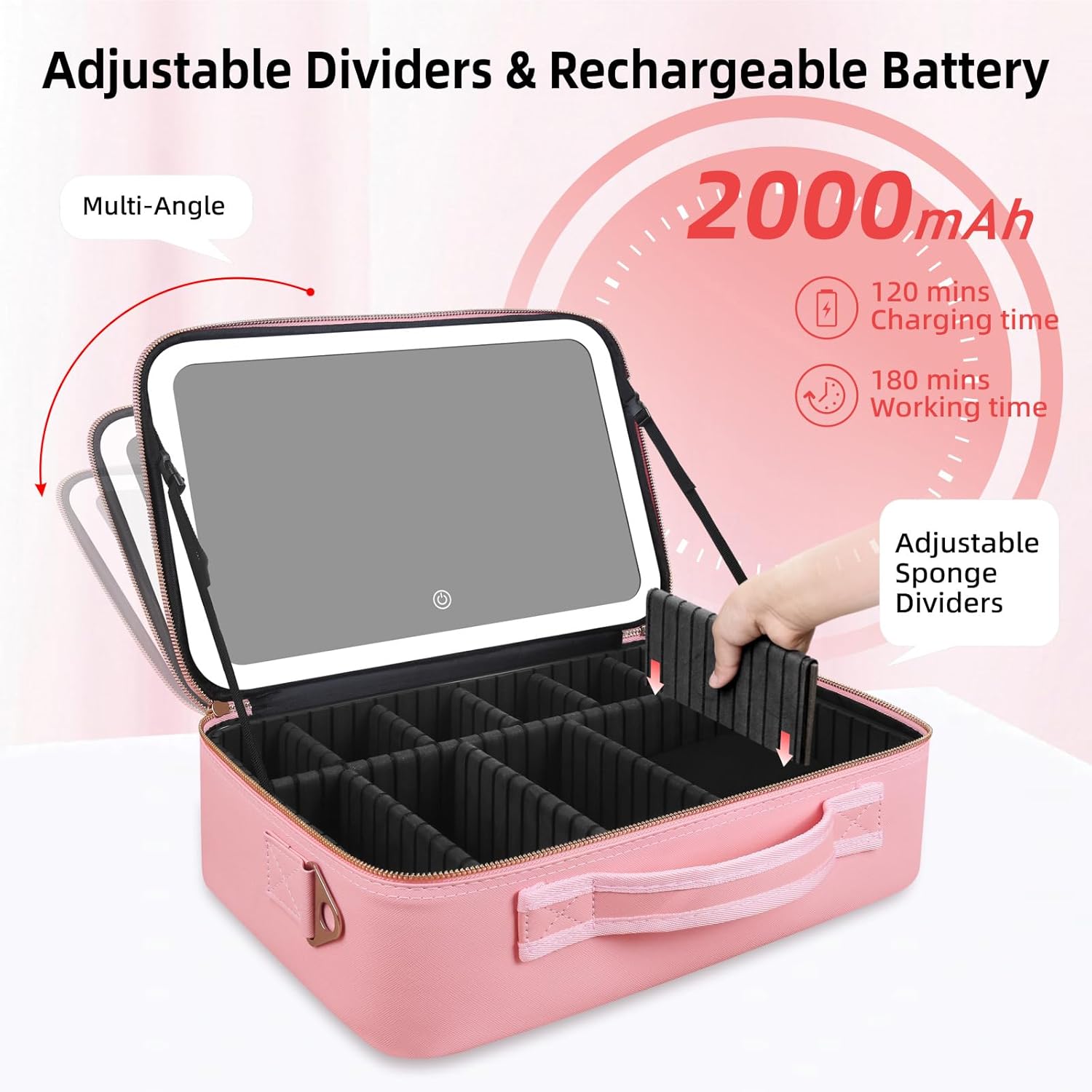 Large Capacity Makeup Bag 15'' - Women Accessories Organizer บทวิจารณ์และราคา